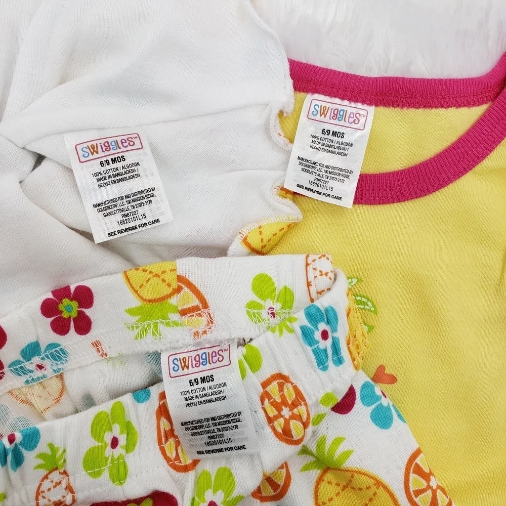Girls Spring Summer Outfit Sets Infants Size 6/9 Months Bundle